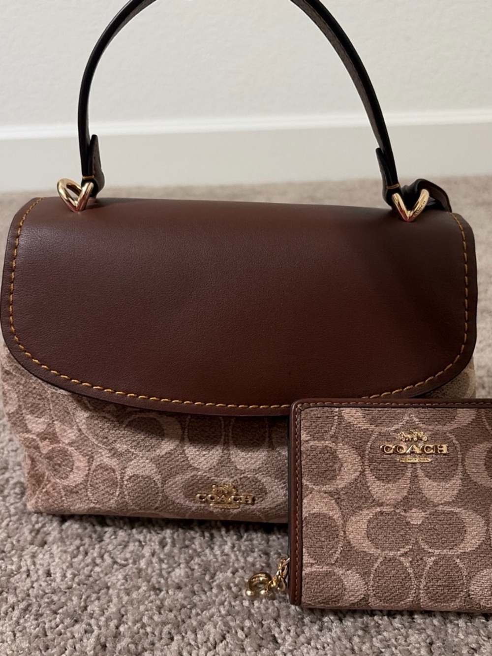 Coach Emory Top Handle Bag
In Signature Chenille with Wallet